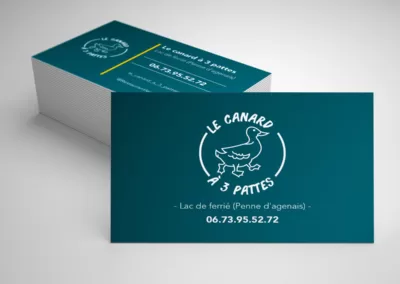 le canard a 3 pattes cartes de visite